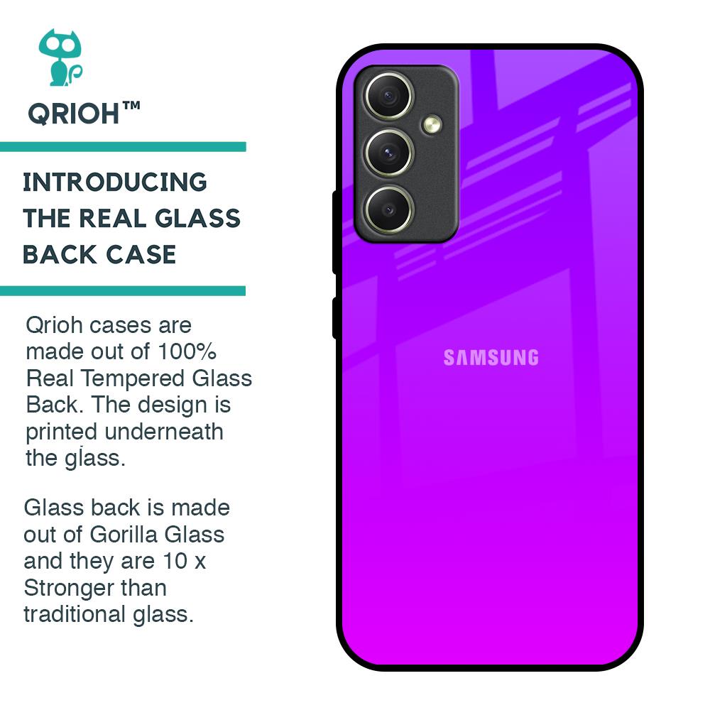 Purple Pink Glass Case for Samsung Galaxy A34 5G