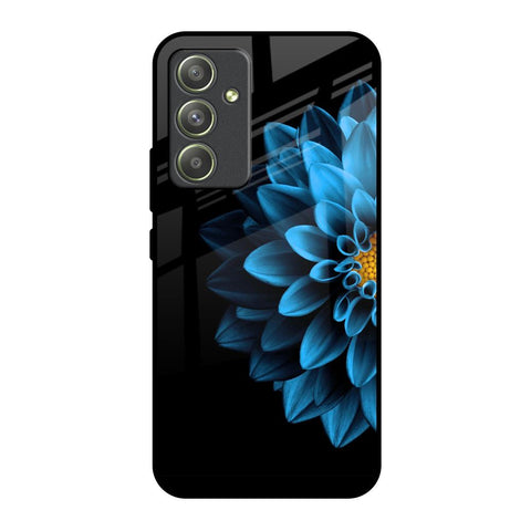 Half Blue Flower Samsung Galaxy A54 5G Glass Back Cover Online