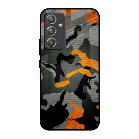 Camouflage Orange Samsung Galaxy A54 5G Glass Back Cover Online