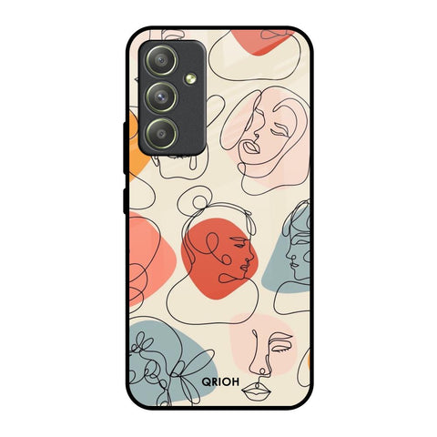 Abstract Faces Samsung Galaxy A54 5G Glass Back Cover Online