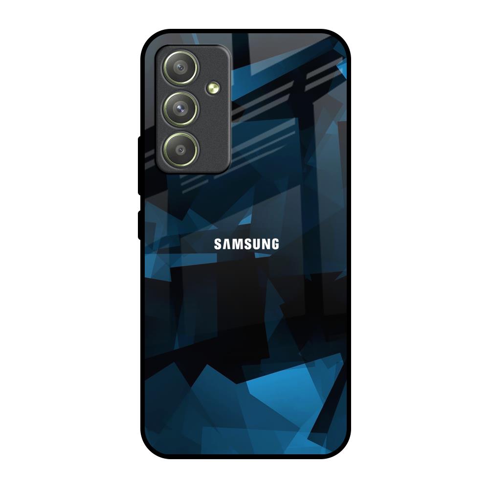 Polygonal Blue Box Samsung Galaxy A54 5G Glass Back Cover Online