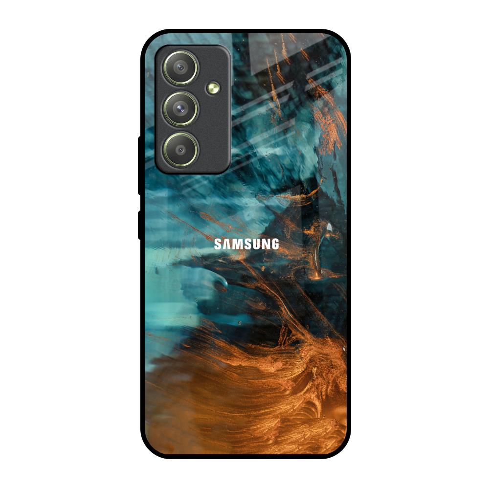 Golden Splash Samsung Galaxy A54 5G Glass Back Cover Online