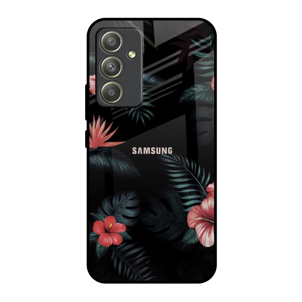 Tropical Art Flower Samsung Galaxy A54 5G Glass Back Cover Online