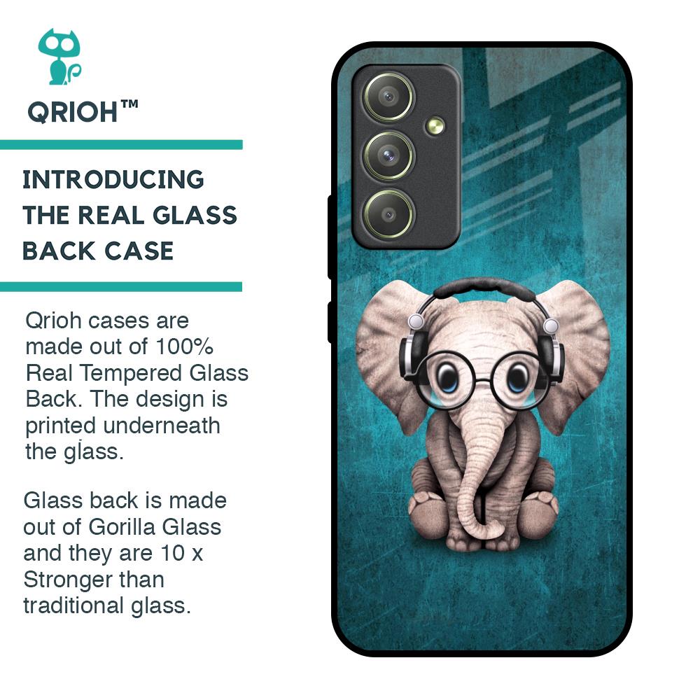Adorable Baby Elephant Glass Case For Samsung Galaxy A54 5G