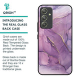 Purple Gold Marble Glass Case for Samsung Galaxy A54 5G