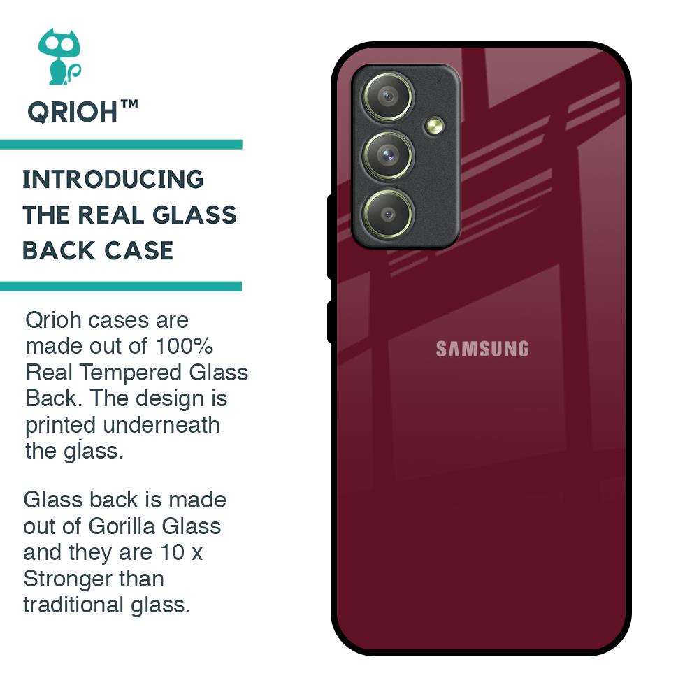 Classic Burgundy Glass Case for Samsung Galaxy A54 5G