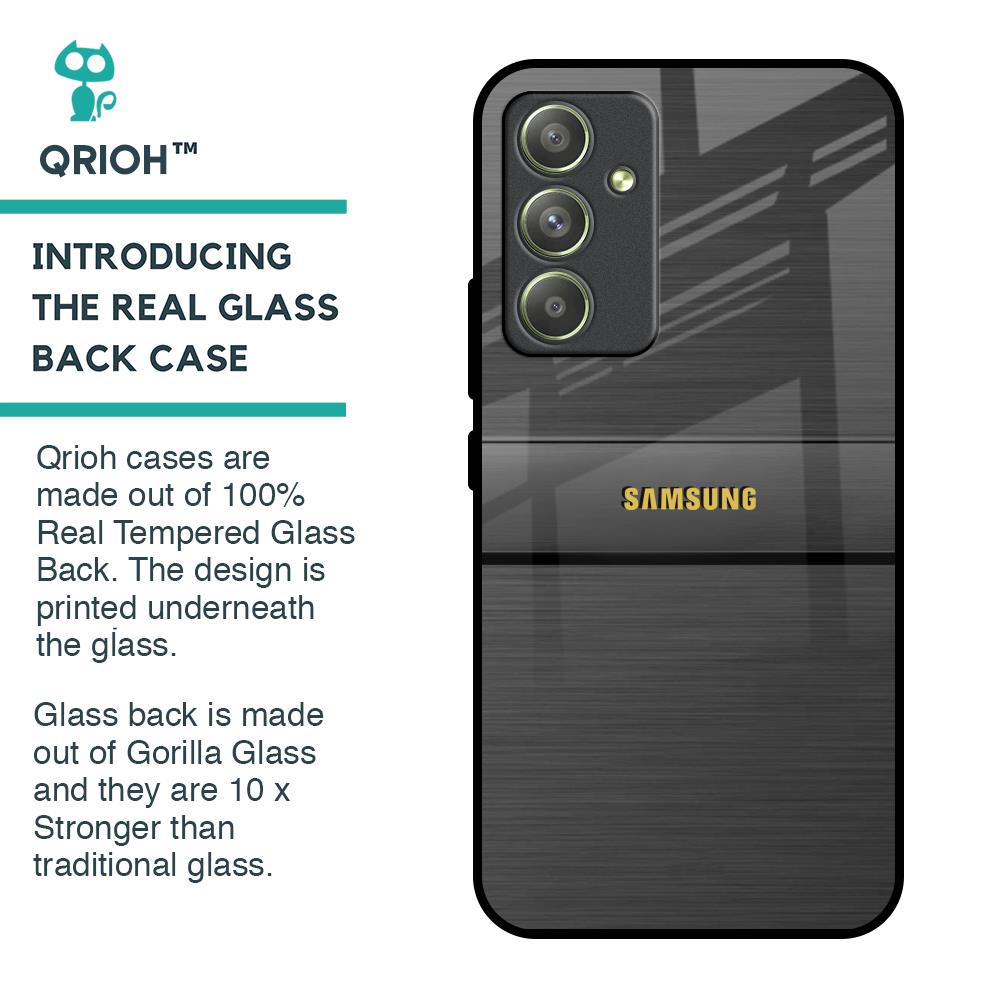 Grey Metallic Glass Case For Samsung Galaxy A54 5G