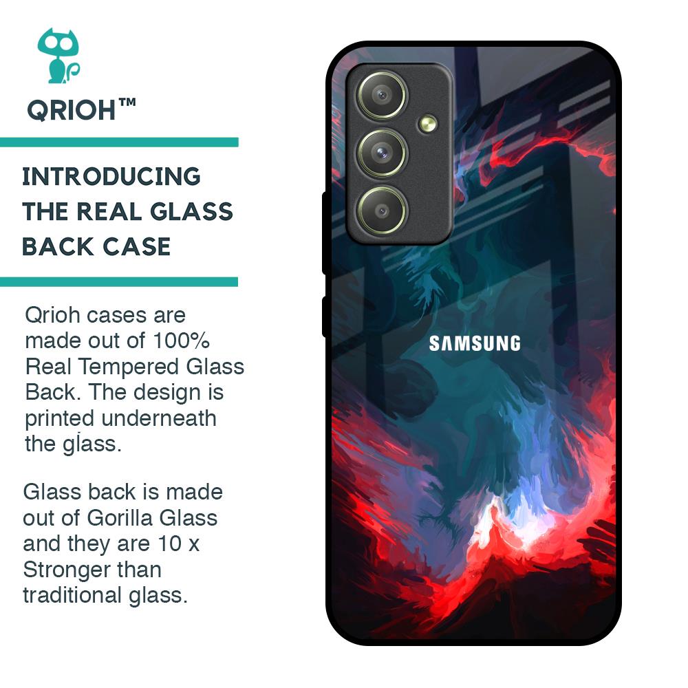 Brush Art Glass Case For Samsung Galaxy A54 5G