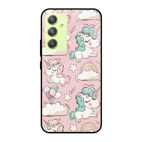 Balloon Unicorn Samsung Galaxy A54 5G Glass Cases & Covers Online