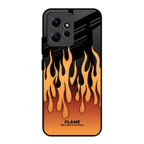 Fire Flame Redmi Note 12 Glass Back Cover Online