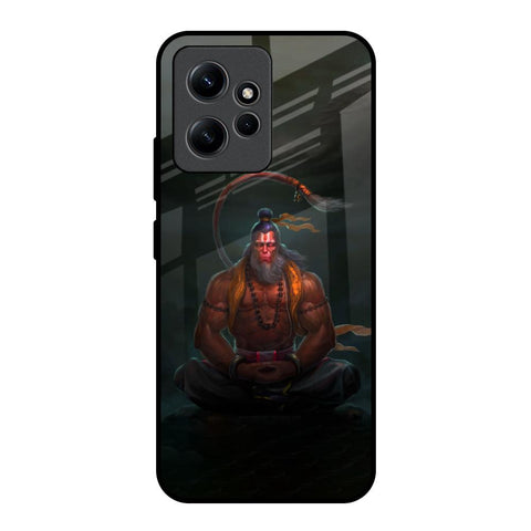 Lord Hanuman Animated Redmi Note 12 Glass Back Cover Online