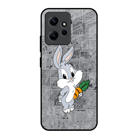 Cute Baby Bunny Redmi Note 12 Glass Back Cover Online