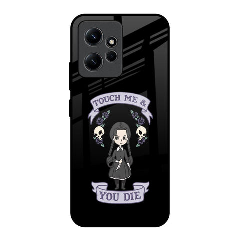 Touch Me & You Die Redmi Note 12 Glass Back Cover Online