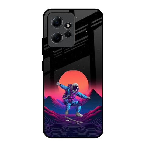 Retro Astronaut Redmi Note 12 Glass Back Cover Online