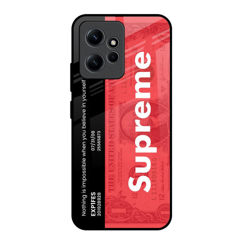 Supreme Ticket Redmi Note 12 Glass Back Cover Online