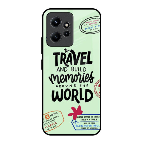 Travel Stamps Redmi Note 12 Glass Back Cover Online