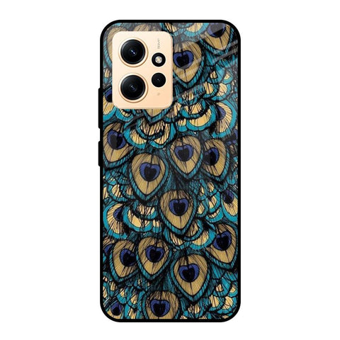 Peacock Feathers Redmi Note 12 Glass Cases & Covers Online