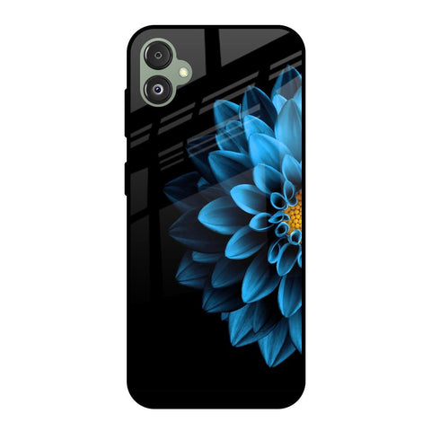 Half Blue Flower Samsung Galaxy F14 5G Glass Back Cover Online