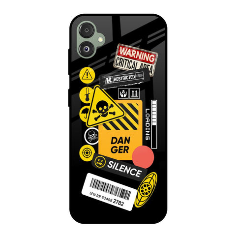 Danger Signs Samsung Galaxy F14 5G Glass Back Cover Online