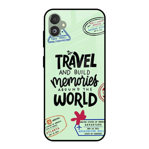 Travel Stamps Samsung Galaxy F14 5G Glass Back Cover Online