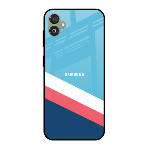 Pink & White Stripes Samsung Galaxy F14 5G Glass Back Cover Online