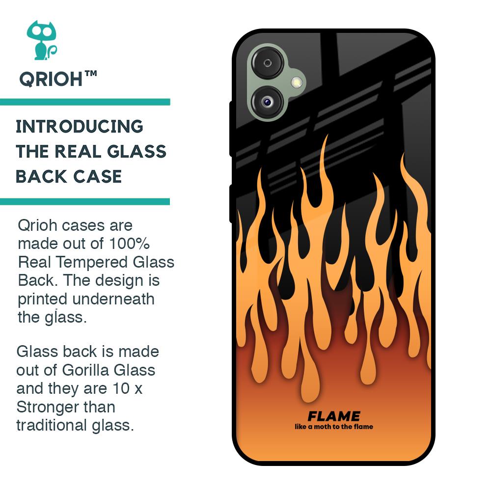 Fire Flame Glass Case for Samsung Galaxy F14 5G
