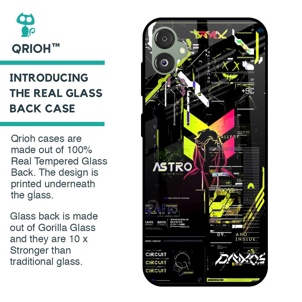 Astro Glitch Glass Case for Samsung Galaxy F14 5G