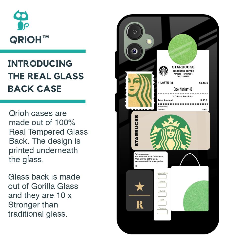Coffee Latte Glass Case for Samsung Galaxy F14 5G