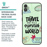 Travel Stamps Glass Case for Samsung Galaxy F14 5G