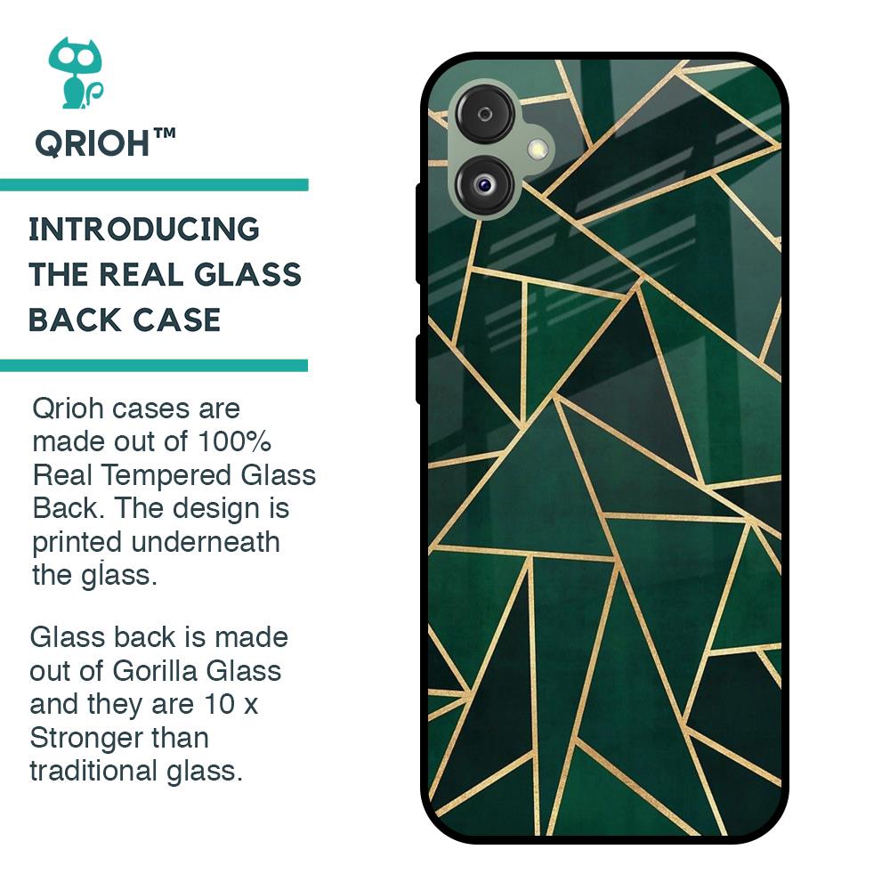 Abstract Green Glass Case For Samsung Galaxy F14 5G