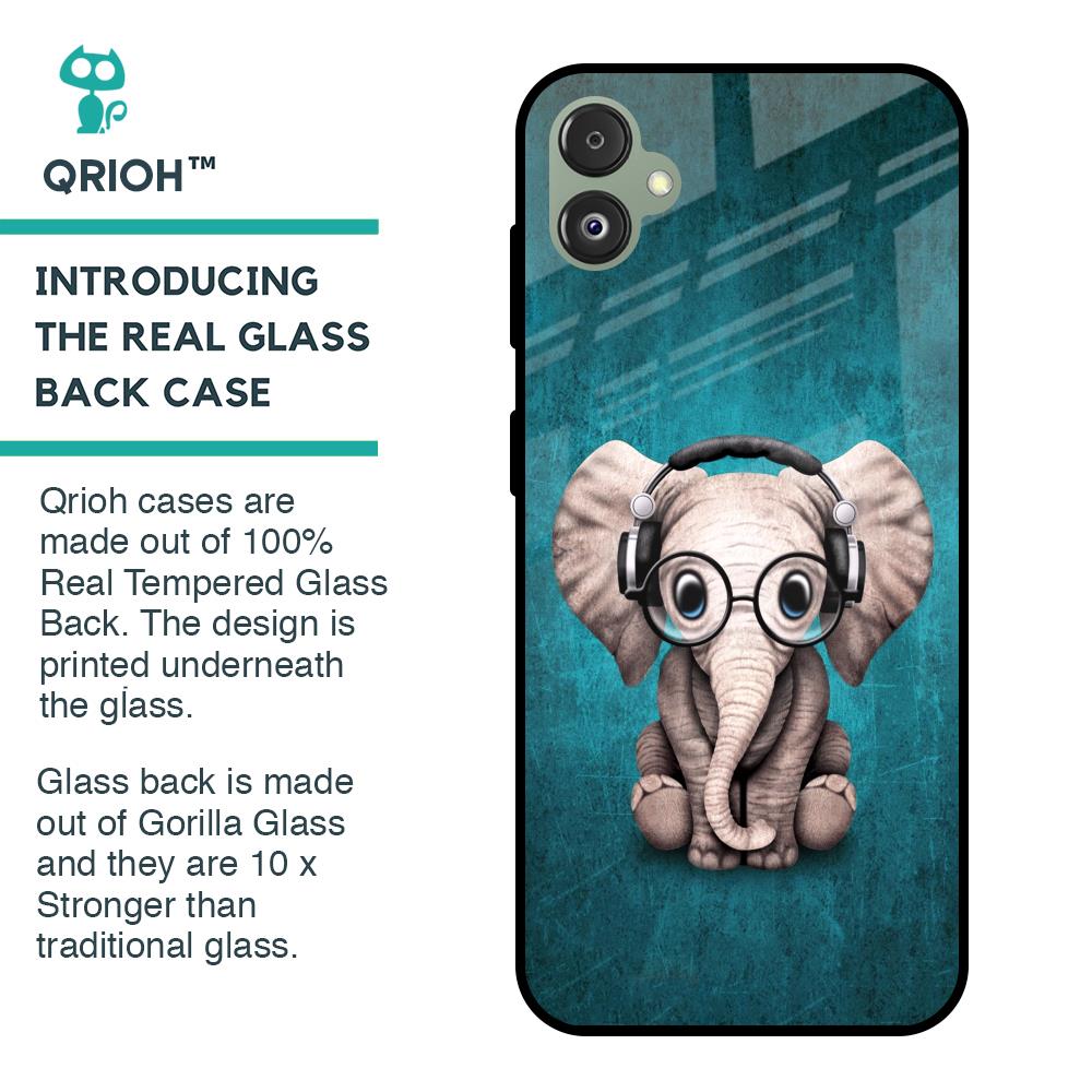 Adorable Baby Elephant Glass Case For Samsung Galaxy F14 5G