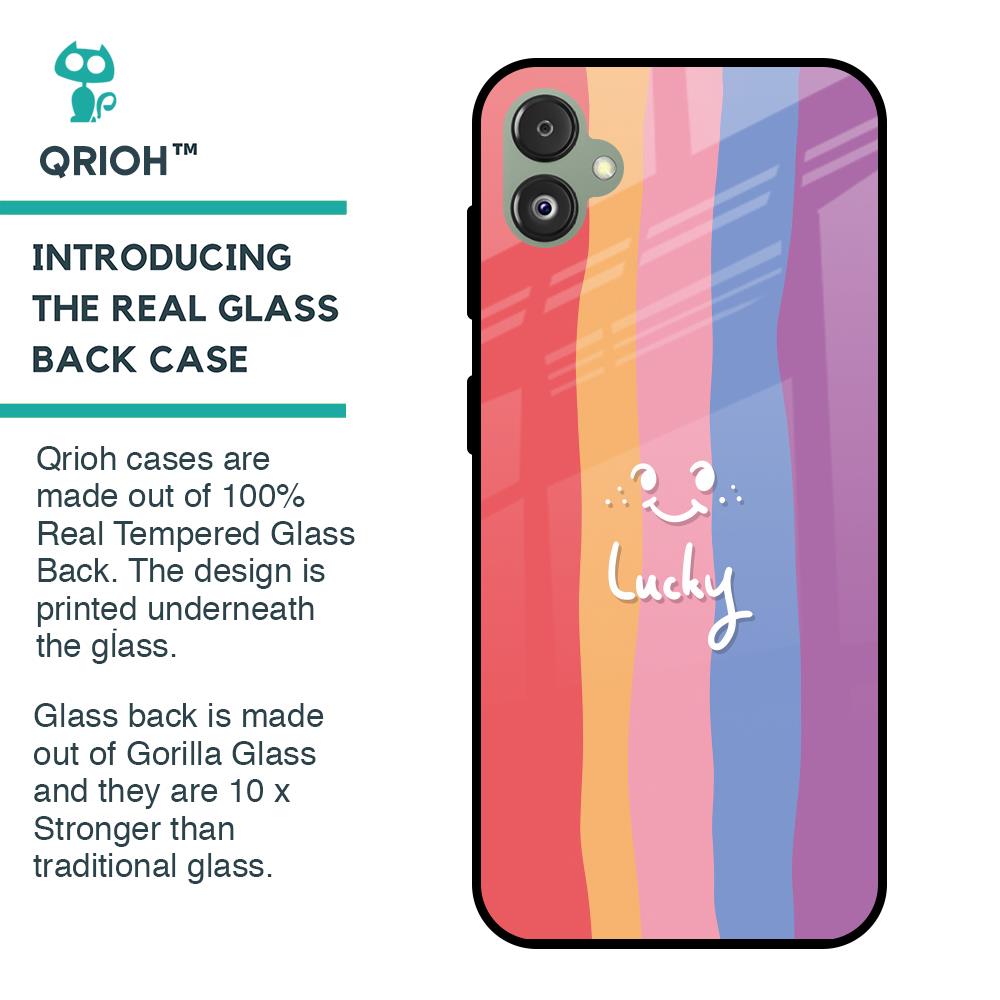 Lucky Abstract Glass Case for Samsung Galaxy F14 5G