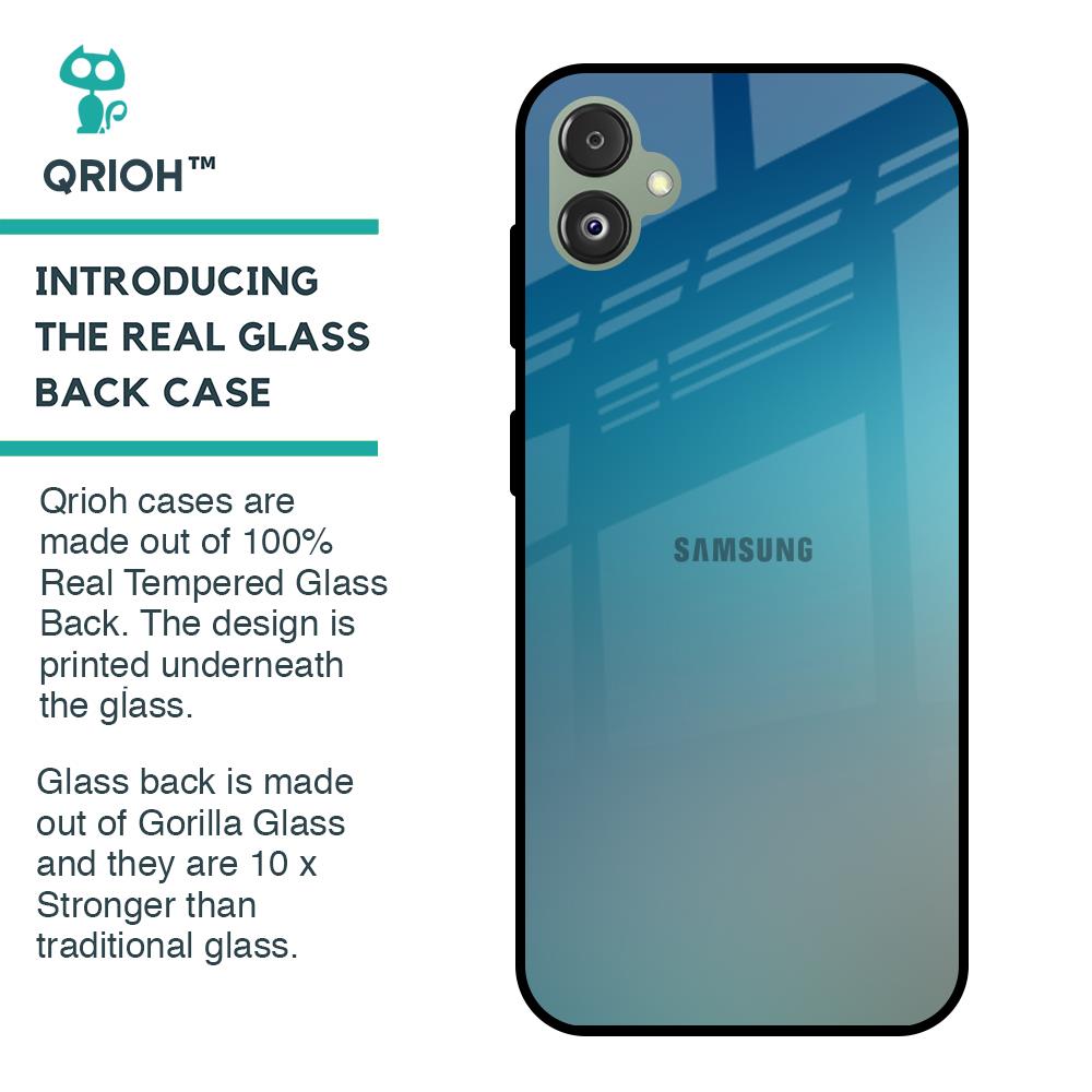 Sea Theme Gradient Glass Case for Samsung Galaxy F14 5G