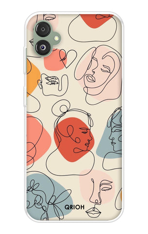 Abstract Faces Samsung Galaxy F14 5G Back Cover