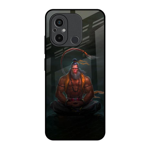 Lord Hanuman Animated Redmi 12C Glass Back Cover Online