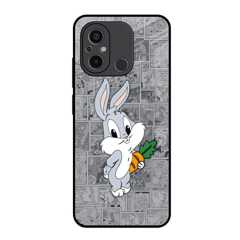 Cute Baby Bunny Redmi 12C Glass Back Cover Online