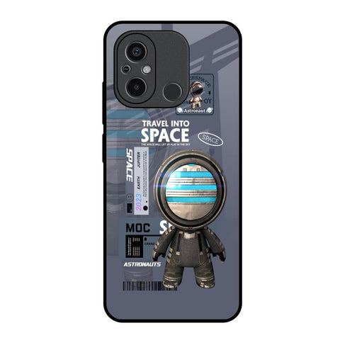 Space Travel Redmi 12C Glass Back Cover Online