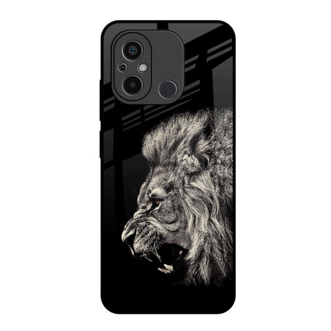 Brave Lion Redmi 12C Glass Back Cover Online