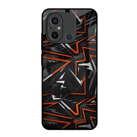 Vector Art Redmi 12C Glass Back Cover Online