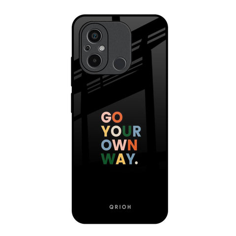 Go Your Own Way Redmi 12C Glass Back Cover Online