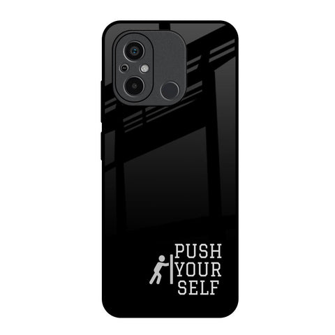Push Your Self Redmi 12C Glass Back Cover Online