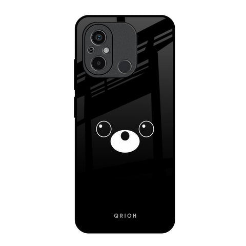 Cute Bear Redmi 12C Glass Back Cover Online