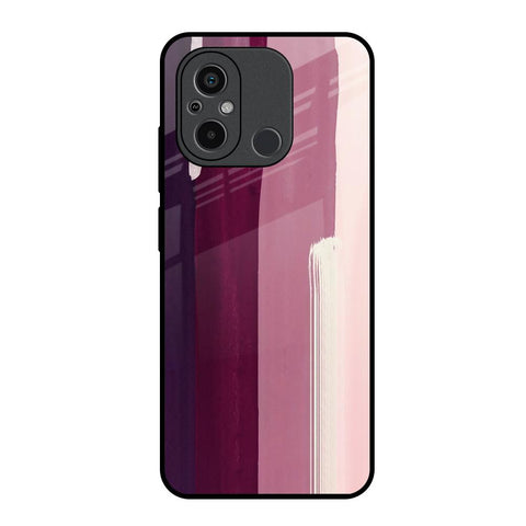 Brush Stroke Art Redmi 12C Glass Back Cover Online