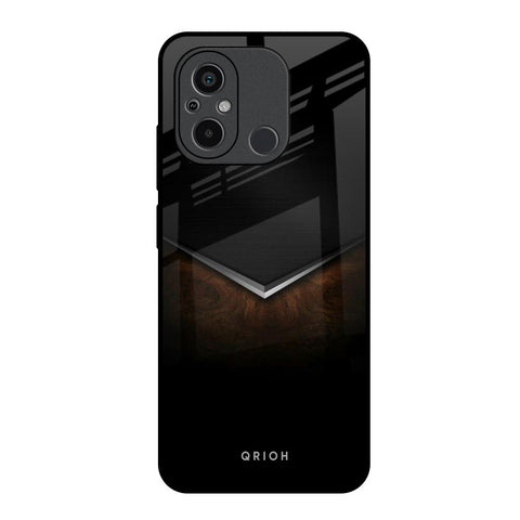 Dark Walnut Redmi 12C Glass Back Cover Online