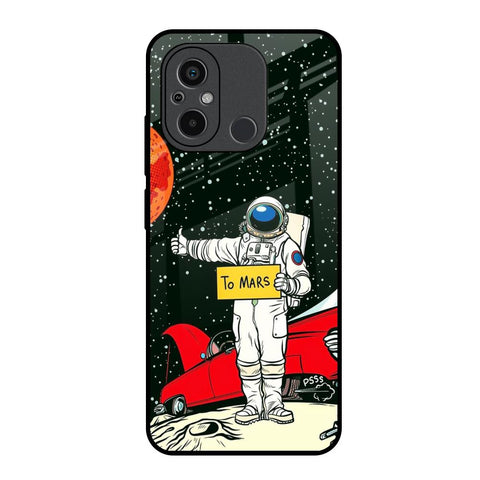 Astronaut on Mars Redmi 12C Glass Back Cover Online