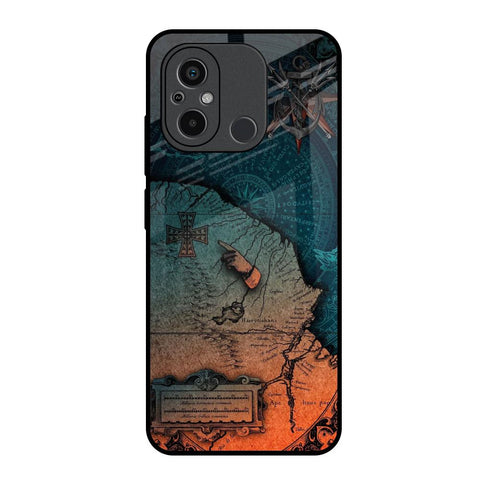 Geographical Map Redmi 12C Glass Back Cover Online
