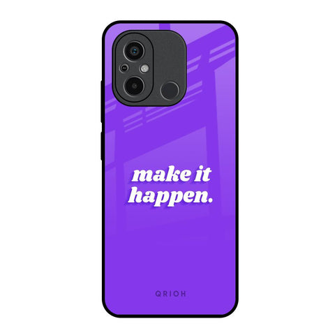 Make it Happen Redmi 12C Glass Back Cover Online