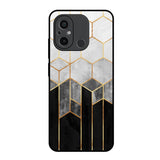 Tricolor Pattern Redmi 12C Glass Back Cover Online