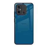 Cobalt Blue Redmi 12C Glass Back Cover Online