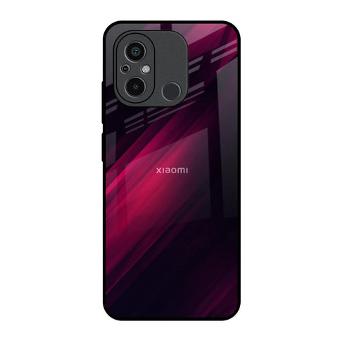 Razor Black Redmi 12C Glass Back Cover Online